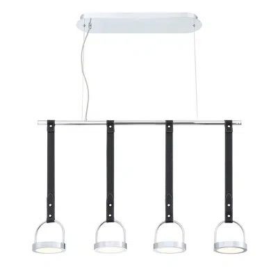 Eurofase 4 - Light Kitchen Island Linear Led Pendant In Chrome