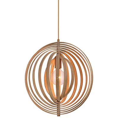 Eurofase Abruzzo 14" Wide Wood Pendant Light
