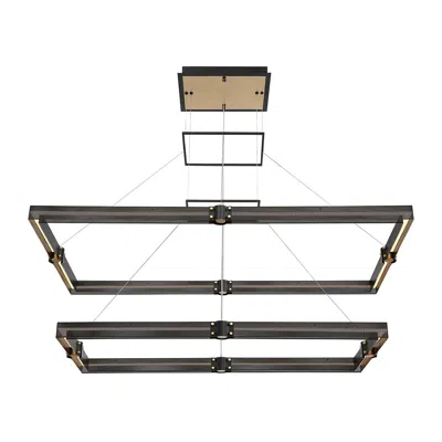 Eurofase Admiral 2 In. X 29 In. Integrated Led Chandelier In Black/gold