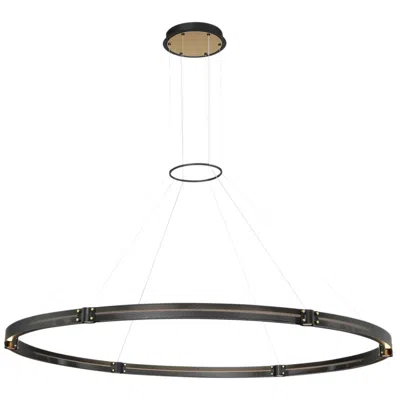 Eurofase Admiral 2 In. X 61.75 In. Integrated Led Chandelier In Black/gold