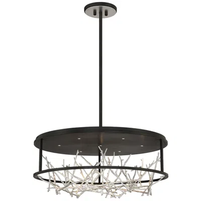 Eurofase Aerie 13 In. X 30.50 In. Integrated Led Chandelier In Black/silver