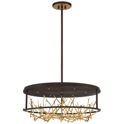 Eurofase Aerie 13 In. X 30.50 In. Integrated Led Chandelier In Bronze/gold In Black