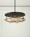 Eurofase Aerie 30" Chandelier In Black And Gold