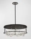Eurofase Aerie 30" Chandelier In Black And Silver