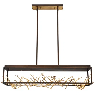 Eurofase Aerie 44" Bronze Led Kitchen Island Modern Linear Pendant