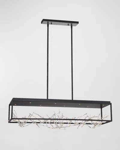 Eurofase Aerie Linear Chandelier In Black And Silver
