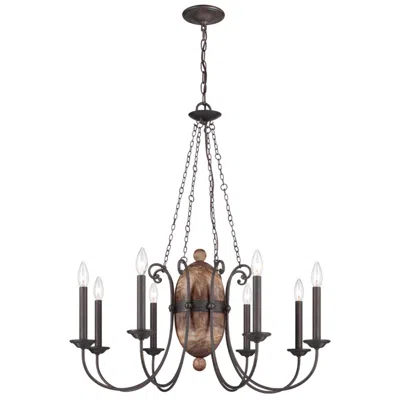 Eurofase Albero 34.50 In. X 30 In. 8 Light Chandelier In Bronze In Black