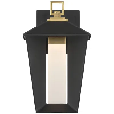 Eurofase Andson 13" Integrated Led Outdoor Wall Sconce In Brass/sand Black