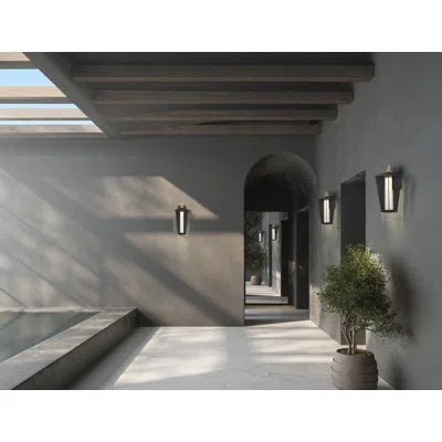 Eurofase Andson, Outdoor, 13", Brass-sand Black Mix, Frosted Acrylic