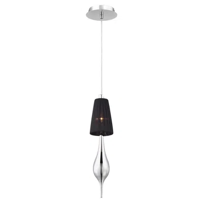 Eurofase Aqua 11 In. X 2.75 In. Pendant In Chrome/black