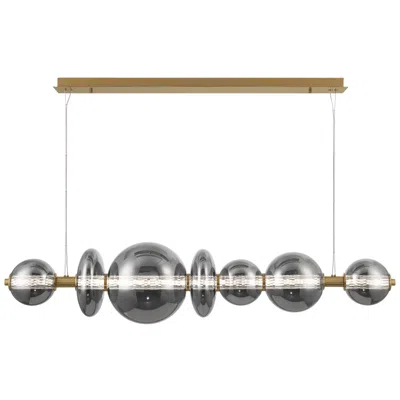 Eurofase Atomo 1 Lt Chandelier Gold, Smoked Glass