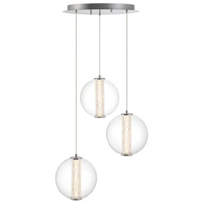Eurofase Atomo 20 1/2" Wide Chrome 3-light Led Pendant