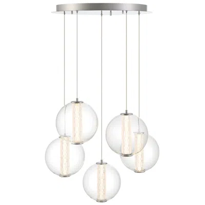 Eurofase Atomo 25 3/4" Wide Chrome Led Multi-light Pendant