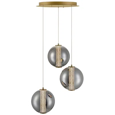 Eurofase Atomo 3 Light Pendant In Gold