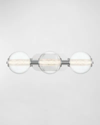Eurofase Atomo 3-light Led Vanity In Chrome In Silver