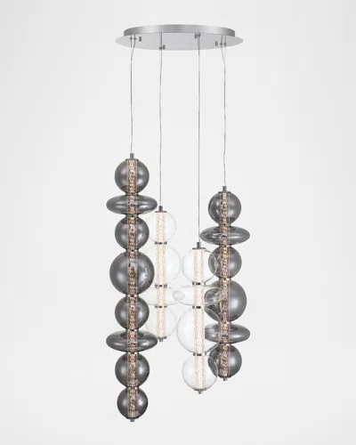 Eurofase Atomo 50" 4-light Multi-drop Led Chandelier, Chrome