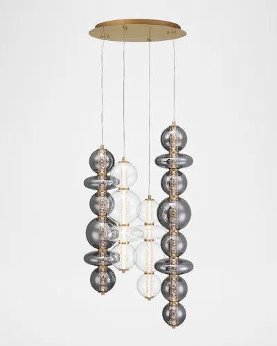 Eurofase Atomo 50" 4-light Multi-drop Led Chandelier, Gold