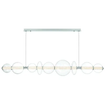 Eurofase Atomo 73 1/2" Wide Chrome Led Linear Chandelier
