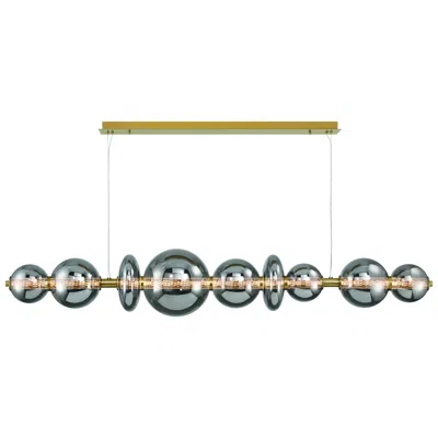 Eurofase Atomo 74" Led Chandelier  Gold With Smoked Glass