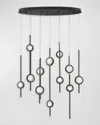 Eurofase Barletta 12-light Chandelier - 37.5" In Black