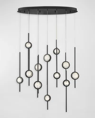 Eurofase Barletta 12-light Chandelier - 37.5" In Black