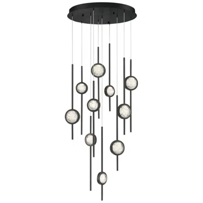 Eurofase Barletta 24" Wide Black Anodized Aluminum Led Chandelier