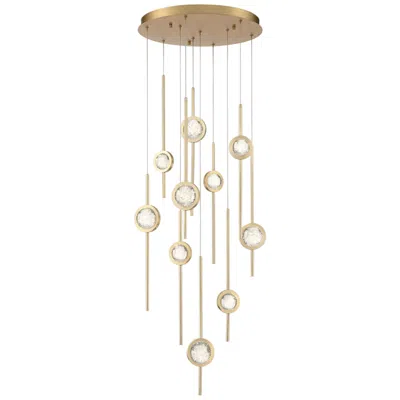 Eurofase Barletta 24" Wide Brass Anodized Aluminum Led Chandelier