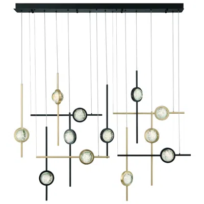 Eurofase Barletta 53" Led Chandelier  Gold And Black