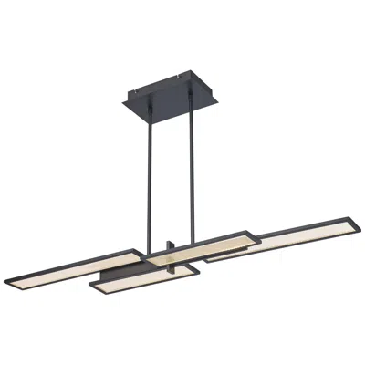 Eurofase Bayswater 46"w Matte Black 4-light Led Island Pendant Light