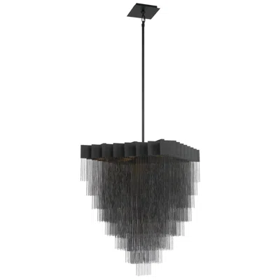 Eurofase Bloomfield 31" Wide Black Led Oval Chandelier