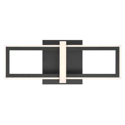 Eurofase Bordo 16" High Matte Black Led Wall Sconce