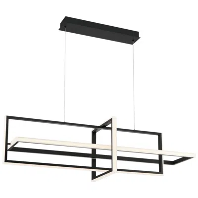Eurofase Bordo 56" Wide Matte Black Led Linear Chandelier