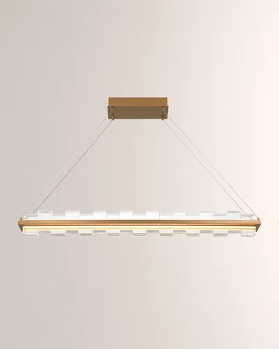 Eurofase Bruco Linear Led Chandelier, 45.3" In Gold