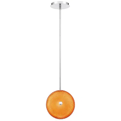 Eurofase Caledonia 10"w Orange Honeycomb Glass Led Mini Pendant Light