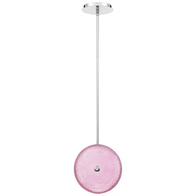 Eurofase Caledonia 10"w Pink Honeycomb Glass Led Mini Pendant Light