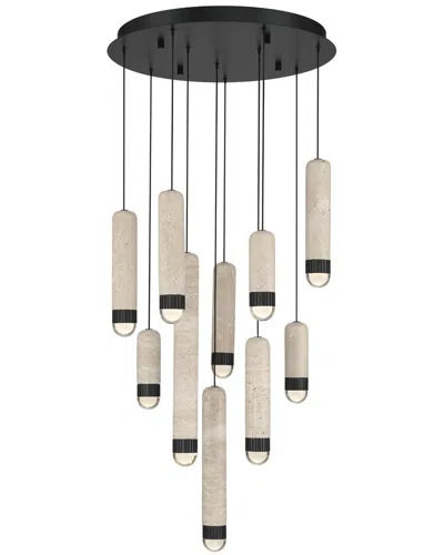 Eurofase Cambre 10-light 22in Multi Drop Chandelier In Black