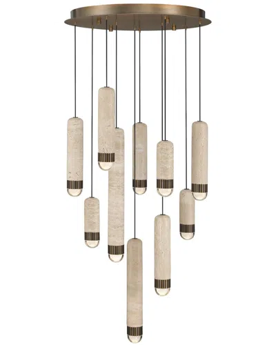 Eurofase Cambre 10-light 22in Multi Drop Chandelier In Brown