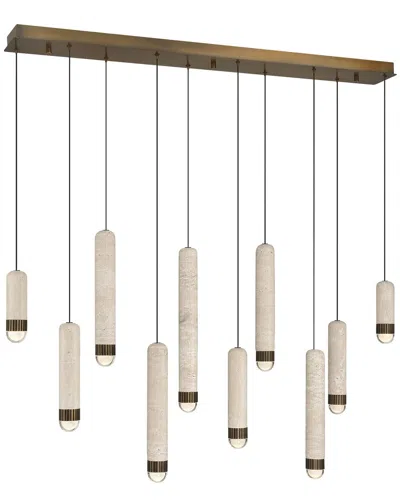 Eurofase Cambre 10-light 50in Linear Chandelier In Brown