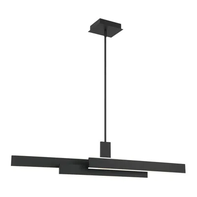 Eurofase Cameno 45" Wide Matte Black Led Modern Linear Chandelier