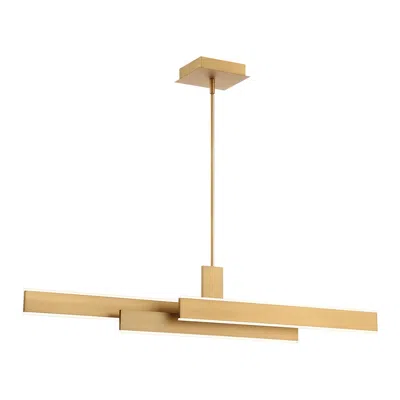 Eurofase Cameno 45" Wide Satin Gold Led Linear Chandelier