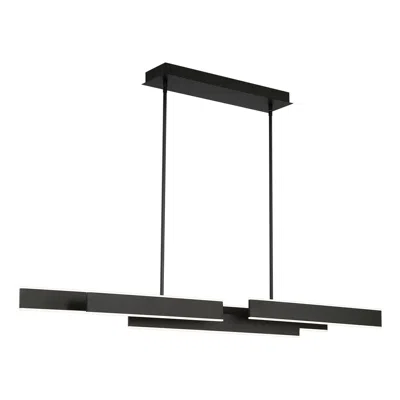 Eurofase Cameno 55" Wide Matte Black Led Linear Chandelier