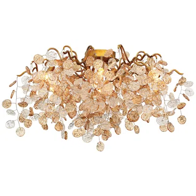 Eurofase Campobasso 27 1/4" Wide Gold 7-light Ceiling Light