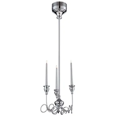 Eurofase Candela 14 In. X 10.25 In. 3 Light Chandelier In Chrome