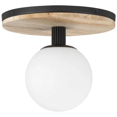Eurofase Carnagie 12" Integrated Led Flush Mount, Matte Black Finish