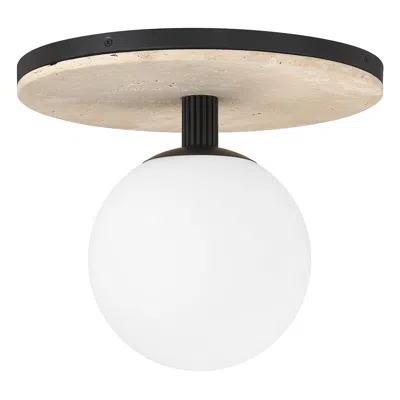 Eurofase Carnagie 15" Integrated Led Flush Mount In Matte Black In Neutral