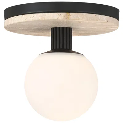 Eurofase Carnagie 8" Integrated Led Flush Mount In Matte Black In White