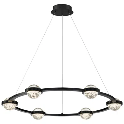 Eurofase Circolo 35 1/2" Wide Black 6 Light Led Chandelier