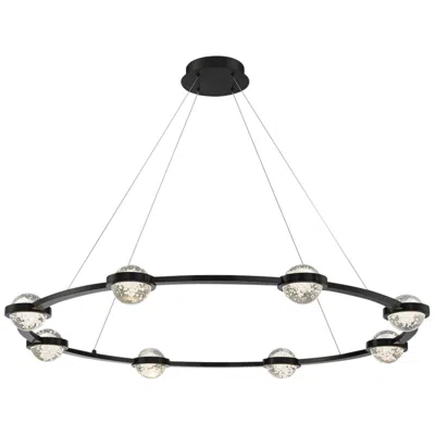 Eurofase Circolo 35 1/2" Wide Black 8 Light Led Chandelier