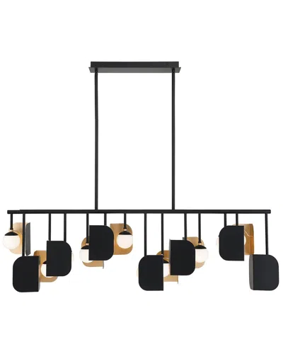 Eurofase Cornice 14-light 60in Chandelier In Black