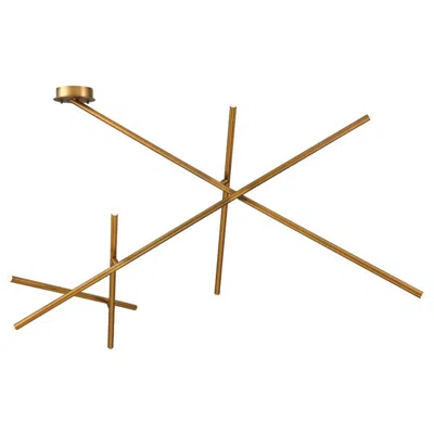 Eurofase Crossroads 33 In. X 36.25 In. Flushmount In Gold